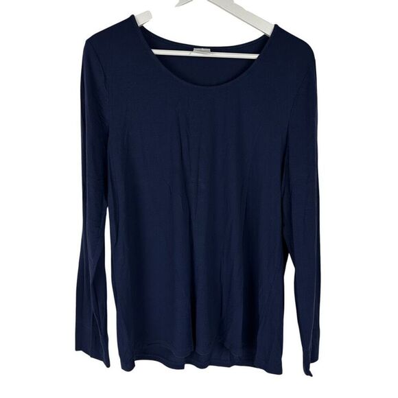 Soma Medium Blue Long Sleeve Pajama Lounge Top - Picture 4 of 7
